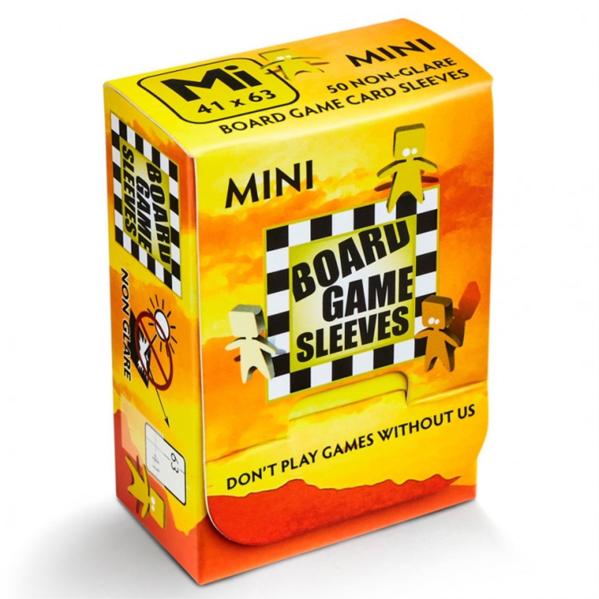 Picture of Arcane Tinmen ATM10425 DP Mini Board Game Sleeves Non Glare, Yellow - 100 Count