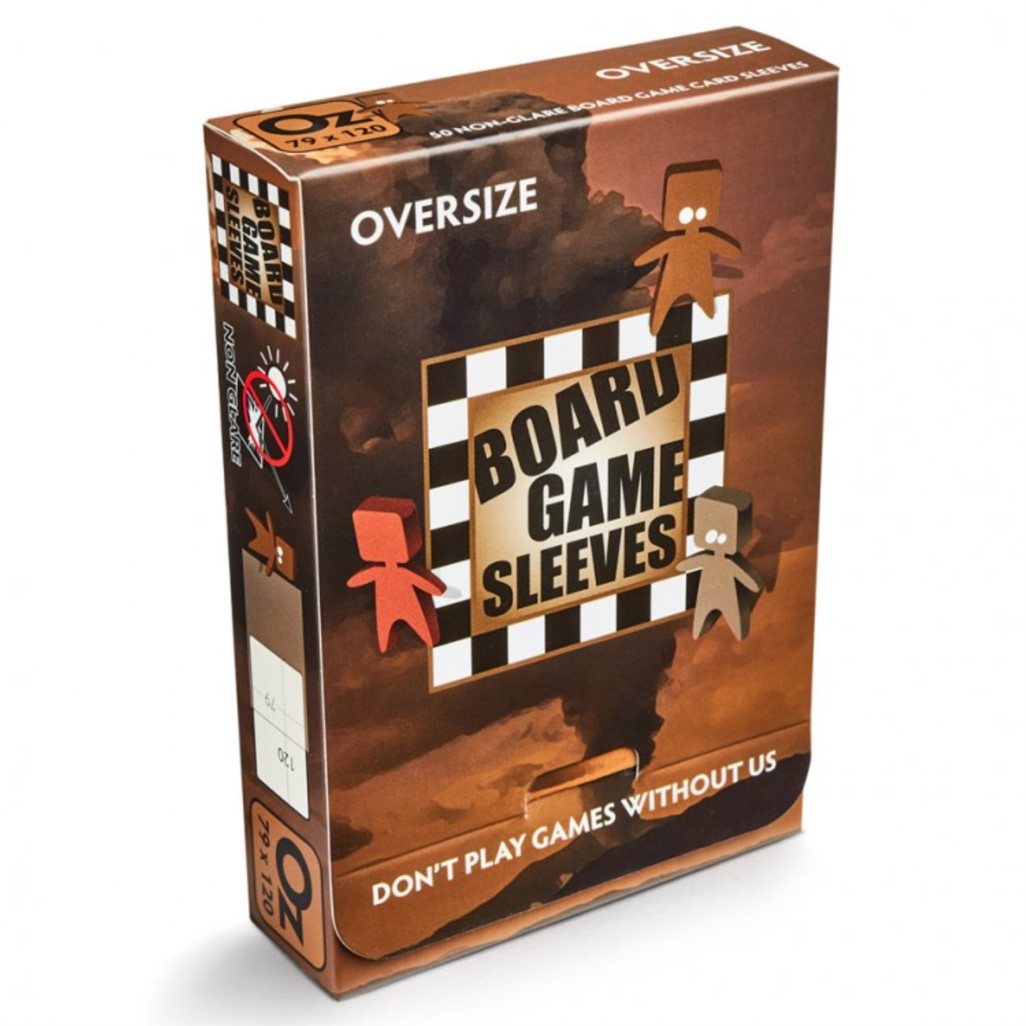 Picture of Arcane Tinmen ATM10428 DP Oversize Board Game Sleeves Non Glare, Brown - 100 Count