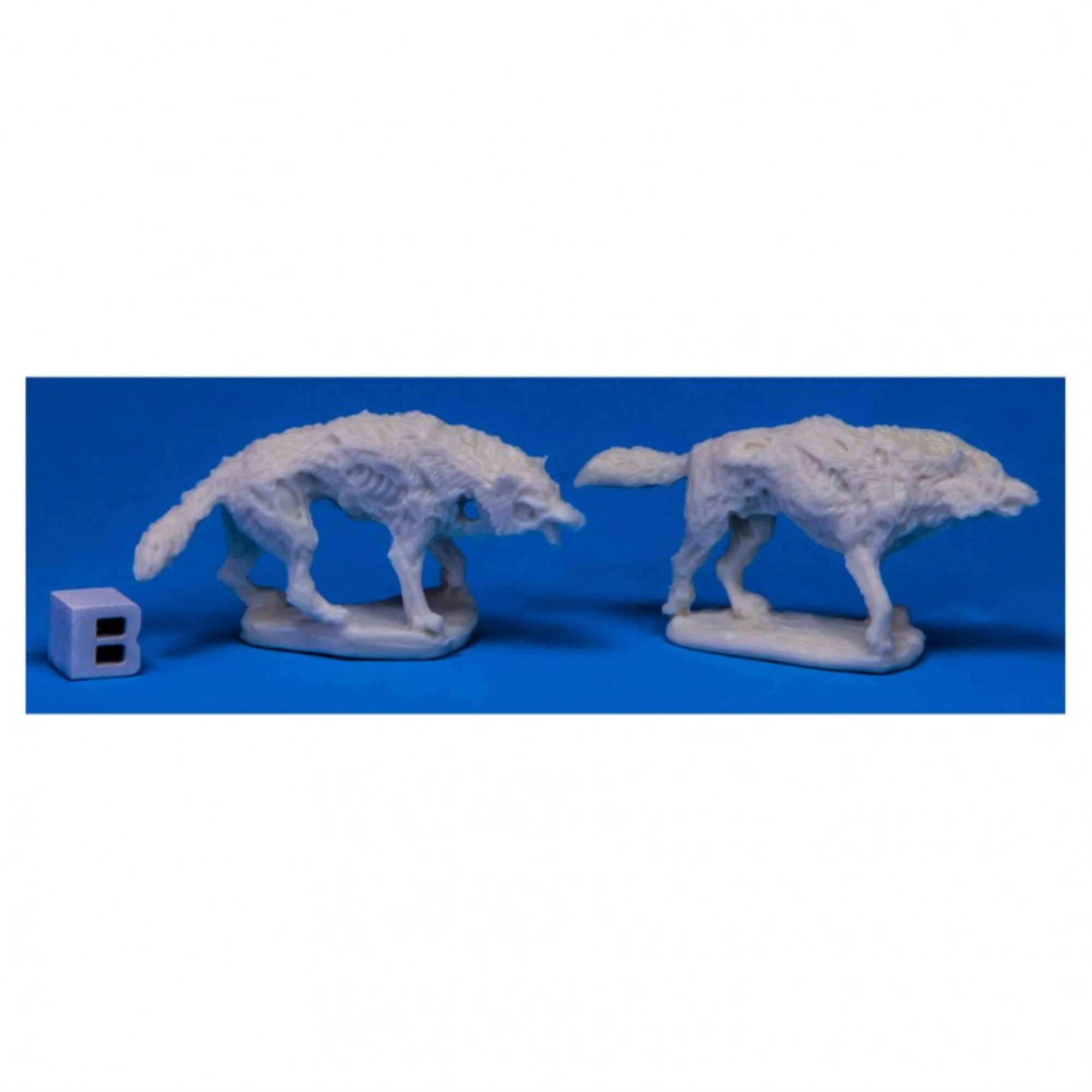 Reaper Miniatures REM77533 Dread Wolves Bone Figure - Set of 2