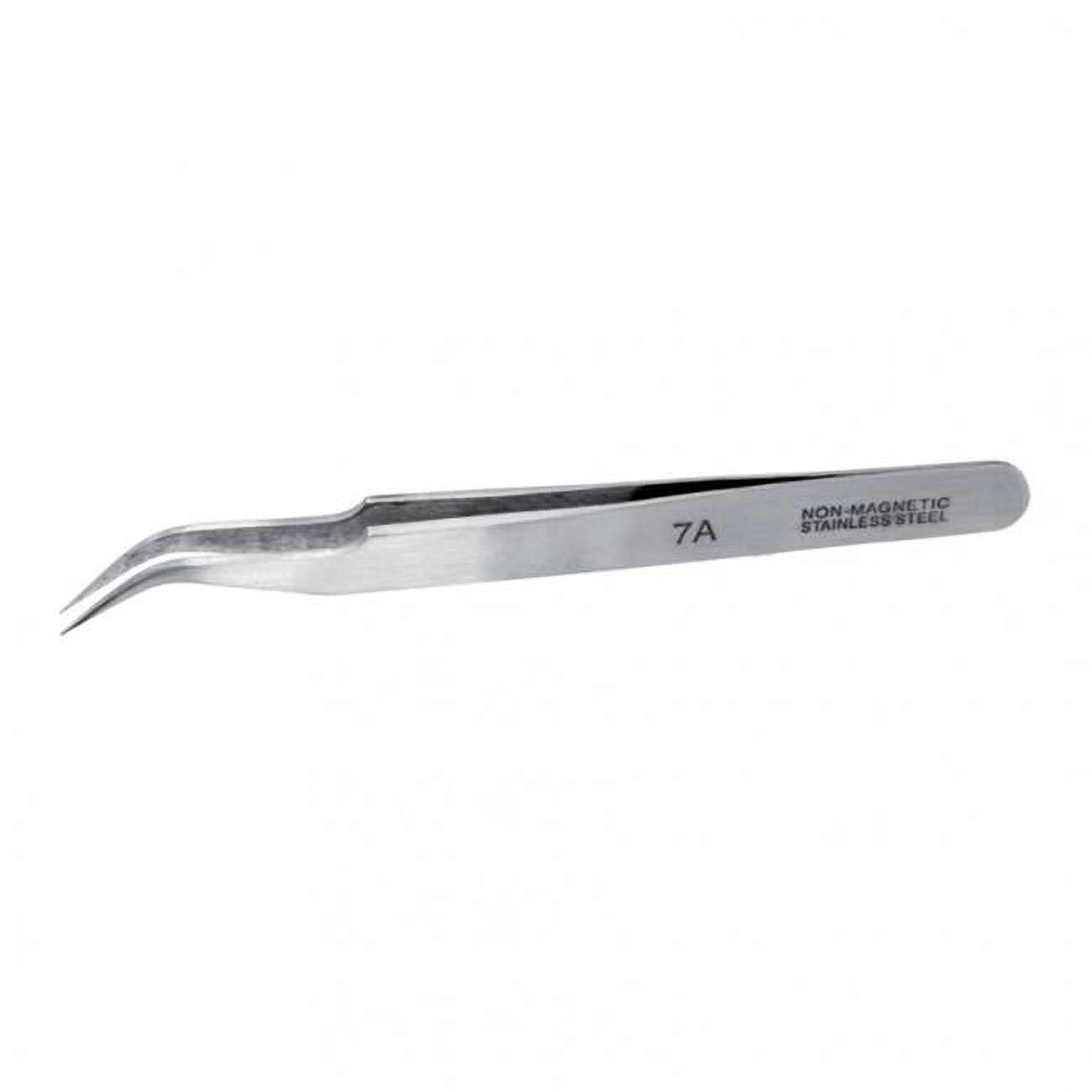 Picture of Acrylicos Vallejo VJP12004 7 Piece Curved Stainless Steel Tweezers