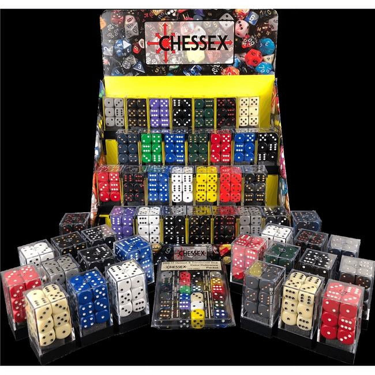 16 mm Dice Box of Opaque D6 Sets - Pack of 50