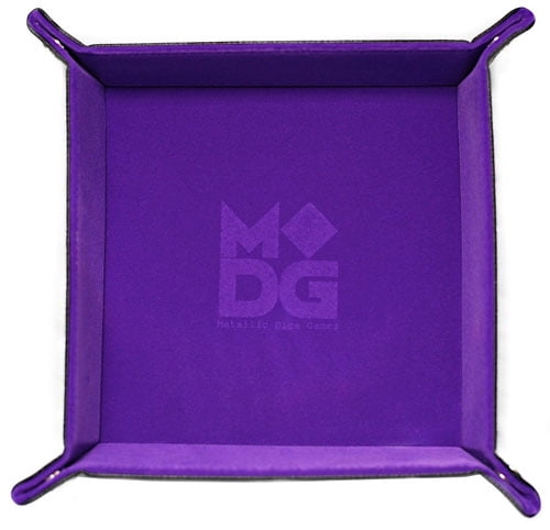 10 x 10 in. Velvet Folding Dice Tray - Purple