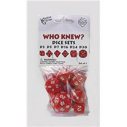 Who Knew - Dice Set, Red