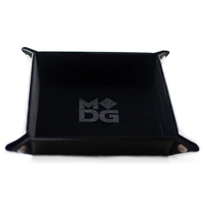 10 x 10 in . Velvet Folding Dice Tray, Black