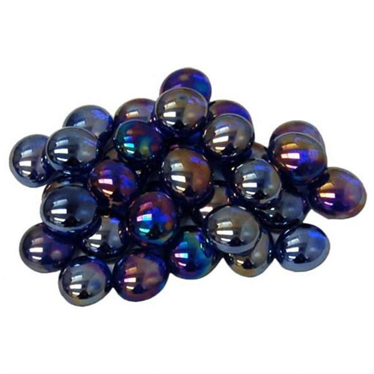 GlassStonesTube - Crystal Dark Blue Iridized, Board Gaming Stone - 40 Piece