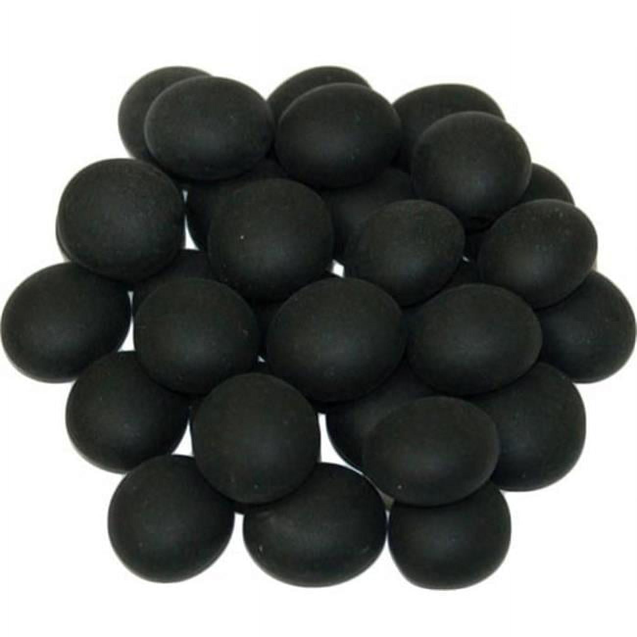 GlassStonesTube - Black Opal Frosted, Board Gaming Stone - 40 Piece