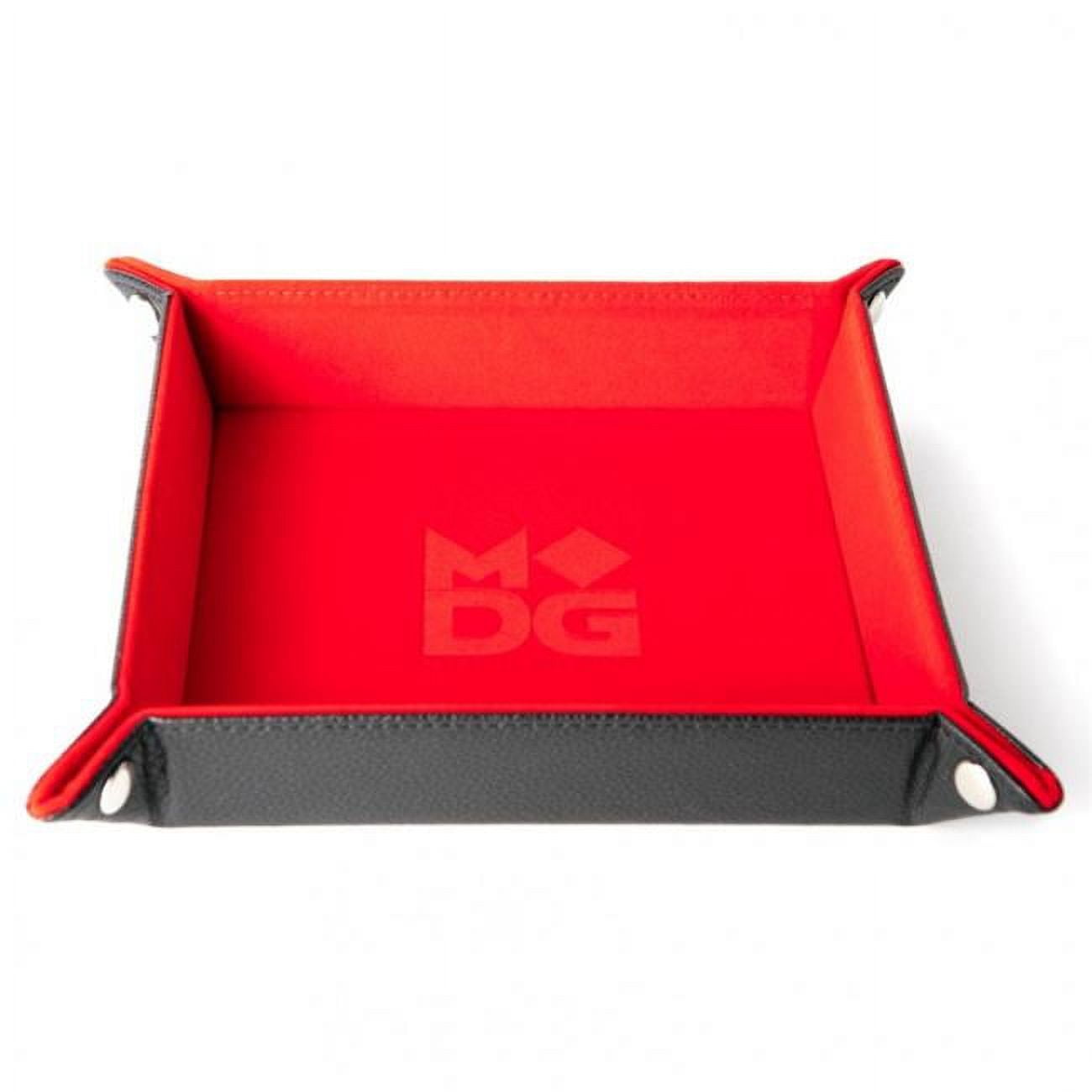 10 x 10 in. Folding Dice Tray, Velvet - Red