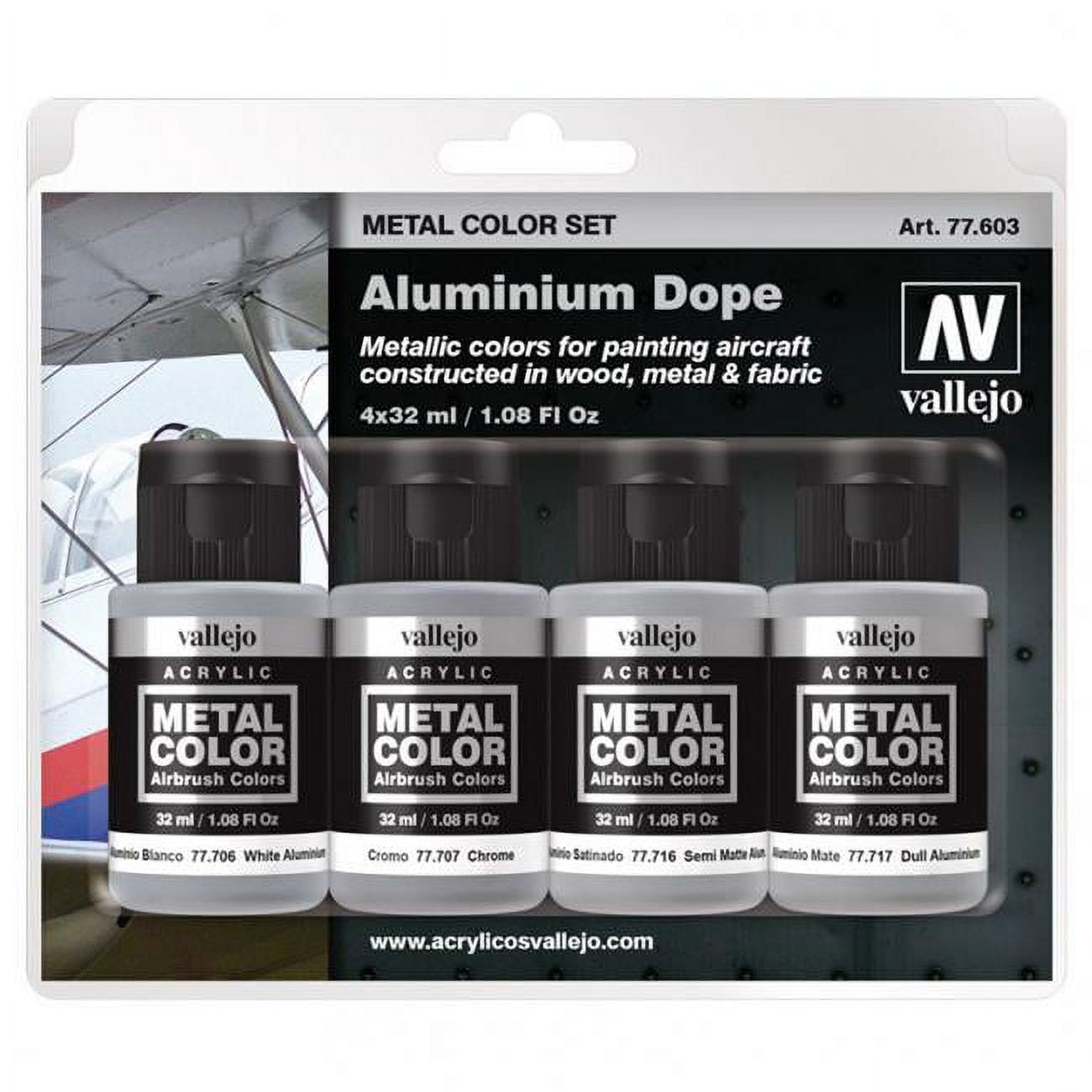 32 ml Model Color-Metal Aluminium Dope - Pack of 4