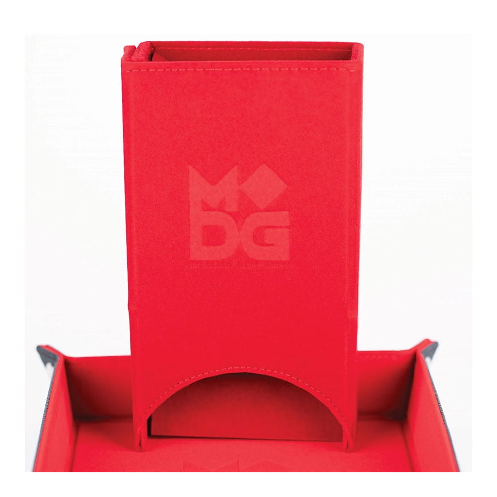Fold Up Velvet Dice Tower, Red