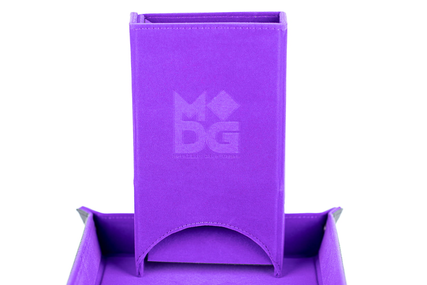Fold Up Velvet Dice Tower, Purple