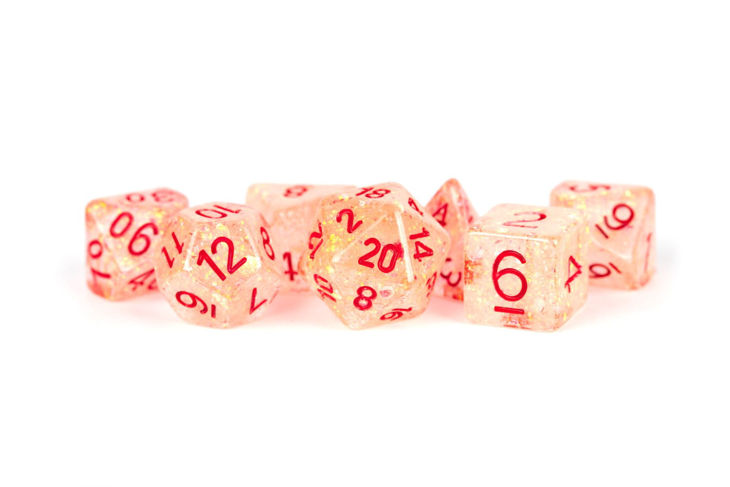LIC681 Flash Dice, Red - Set of 7