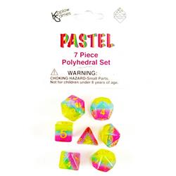 Koplow KPL19419 TR Pastel Dice - Set of 7