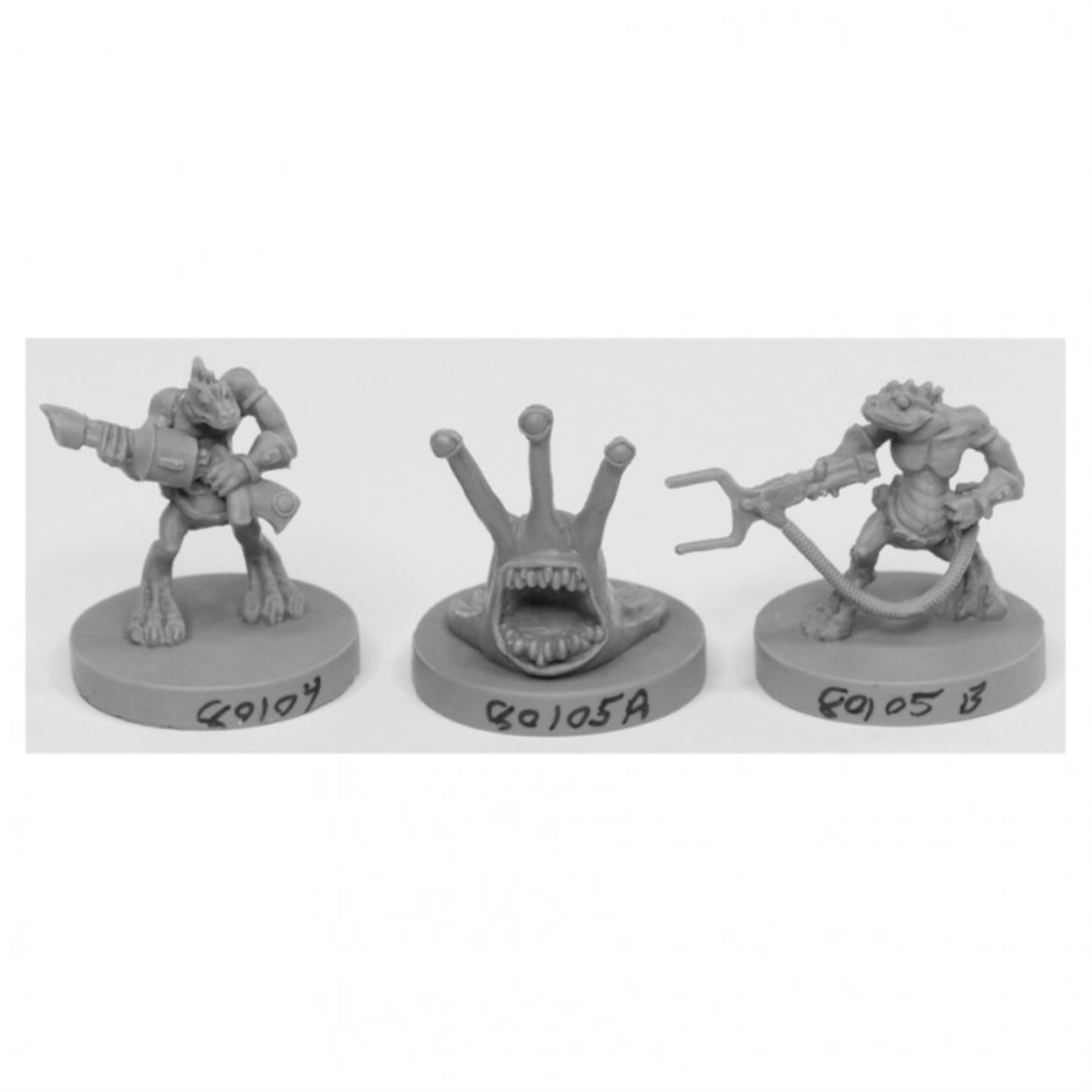 Bones Sliggs & Squarg Miniatures Set, Black - Pack of 3