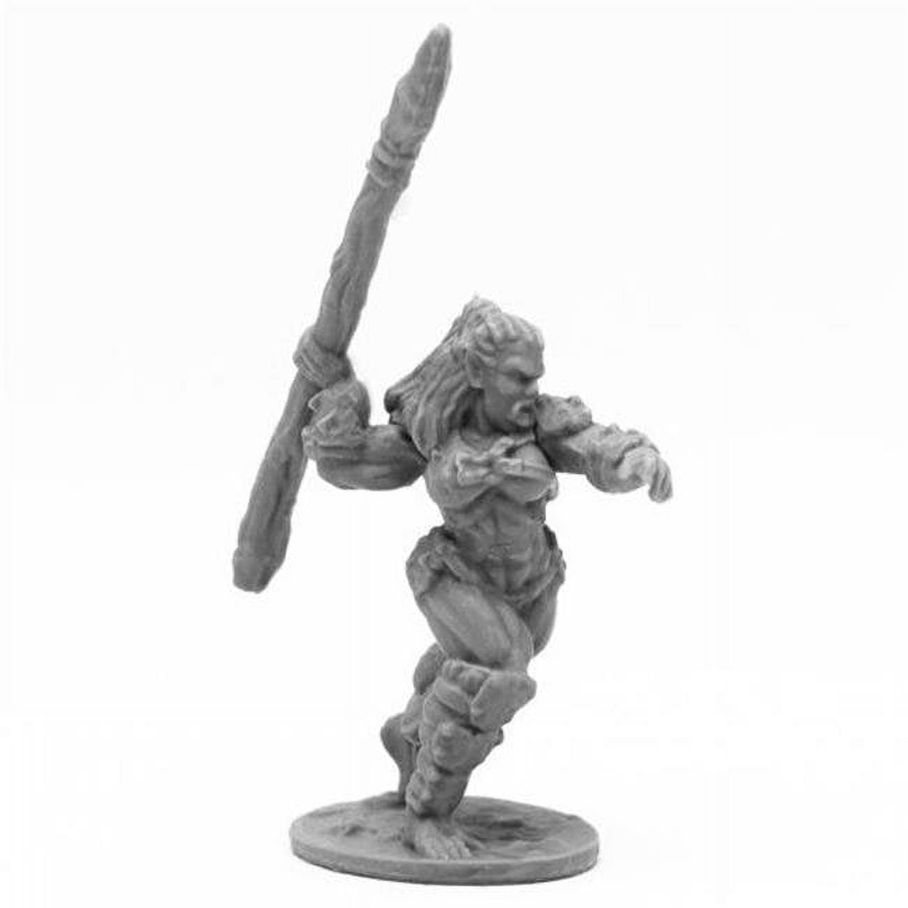 Bones Jade Fire Spearman Miniatures, Black