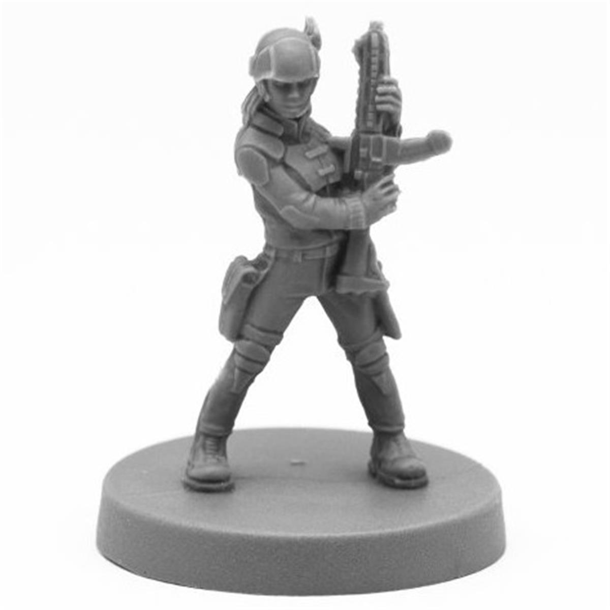 Bones Tess - Black - Unpainted Adventuring Heroine Miniature