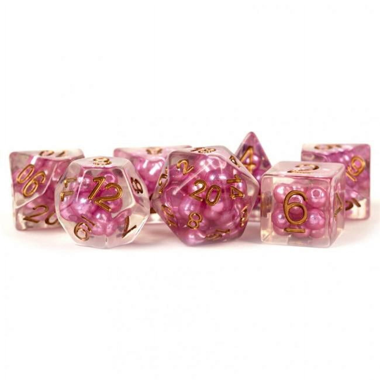 Pearl Dice - Pink & Copper - 7 Piece