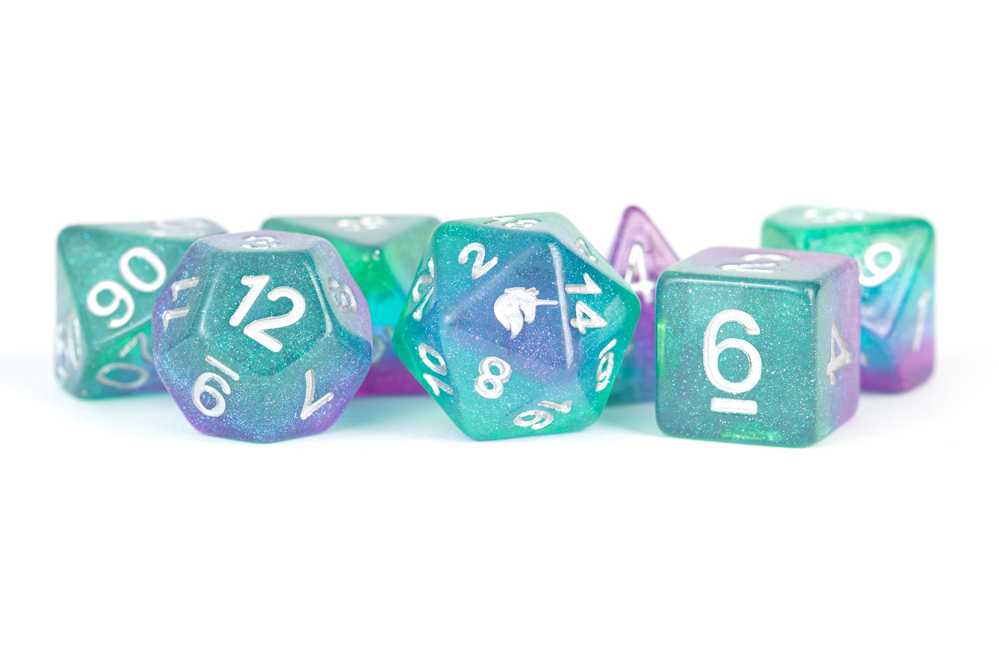 Unicorn-Aurora Dice - 7 Piece