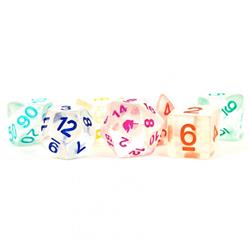 Unicorn-Rainbow Ice Dice - 7 Piece
