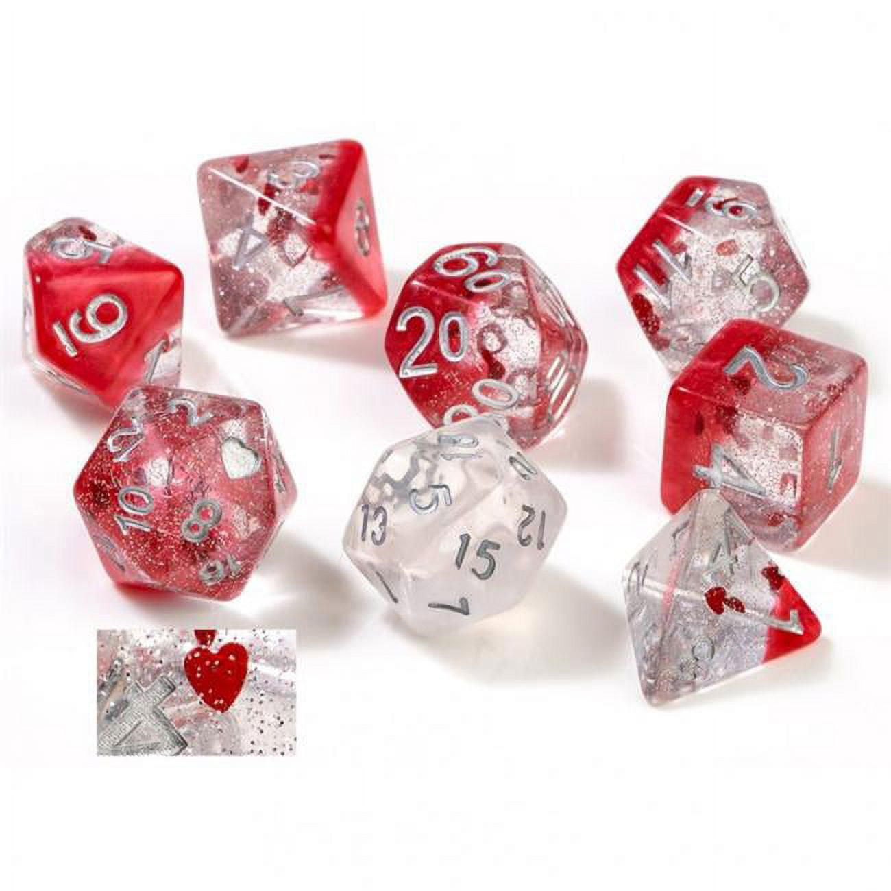 SDZ000501 Hearts Dices Cards Collection - Set of 7