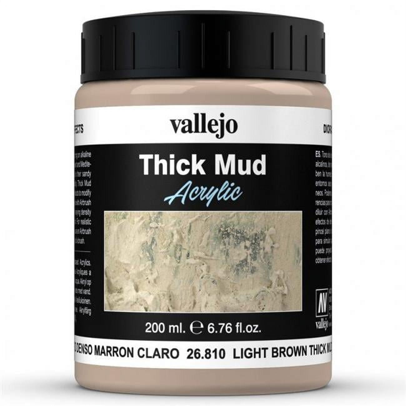 200 ml DE Mud Light Brown Thick Mud Paints & Brushes