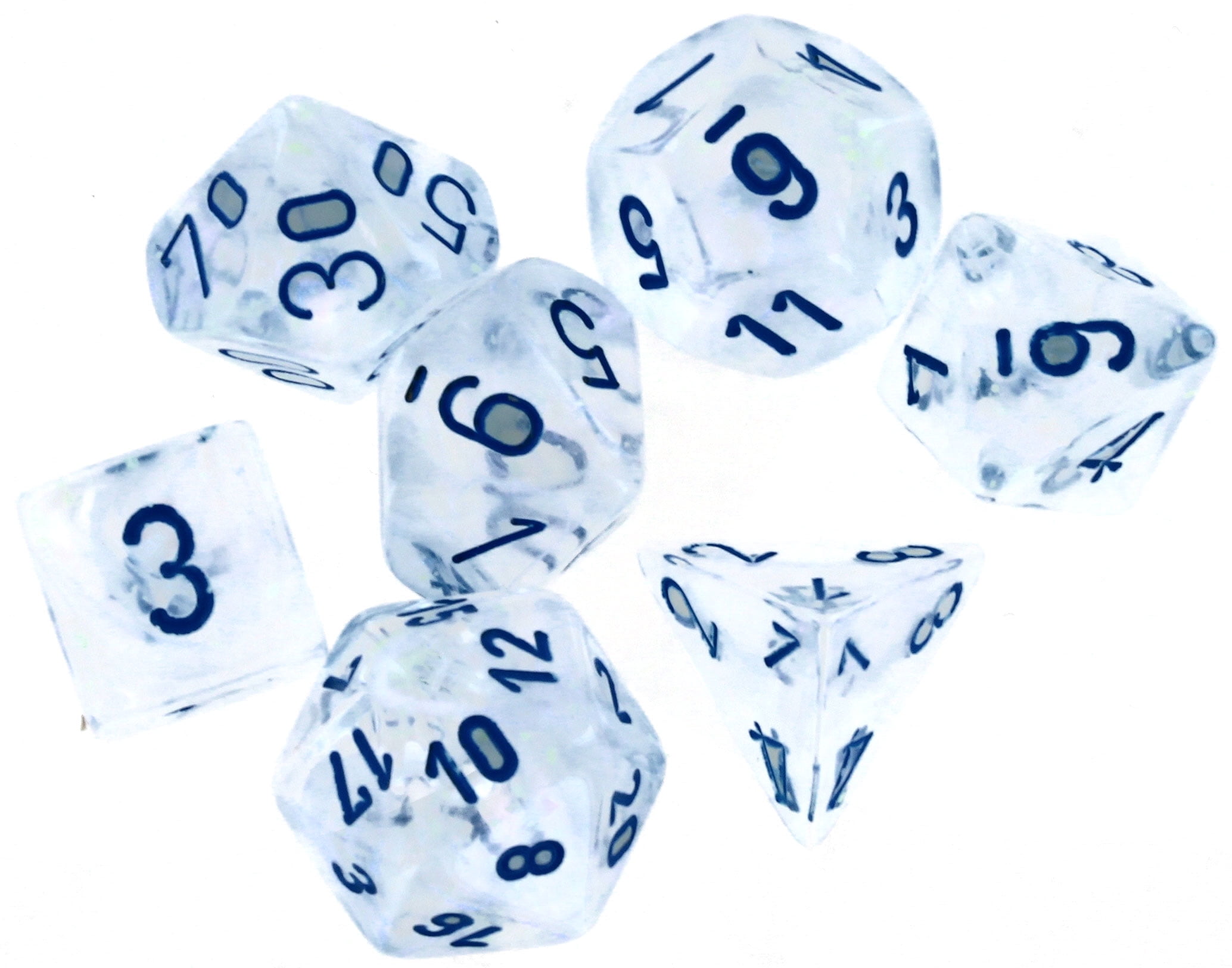 Manufacturing  Cube Borealis Icicle Luminary Dice, Light Blue - Set of 7