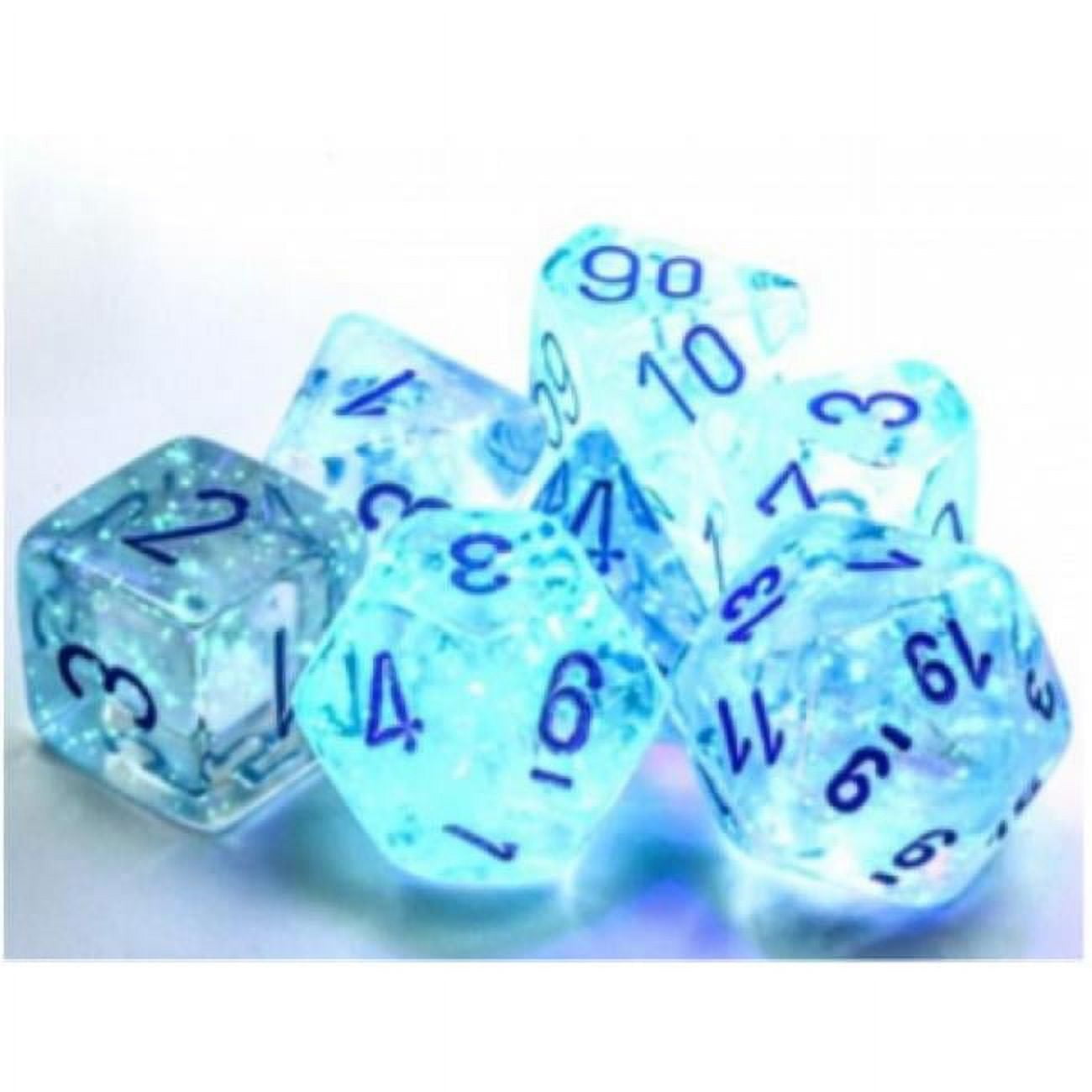 Manufacturing  12 mm D6 Cube Borealis Icicle Luminary Dice, Light Blue - Pack of 36