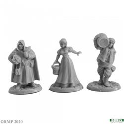 Picture of Reaper Miniatures REM77737 Bones - Townsfolk 3 Miniatures