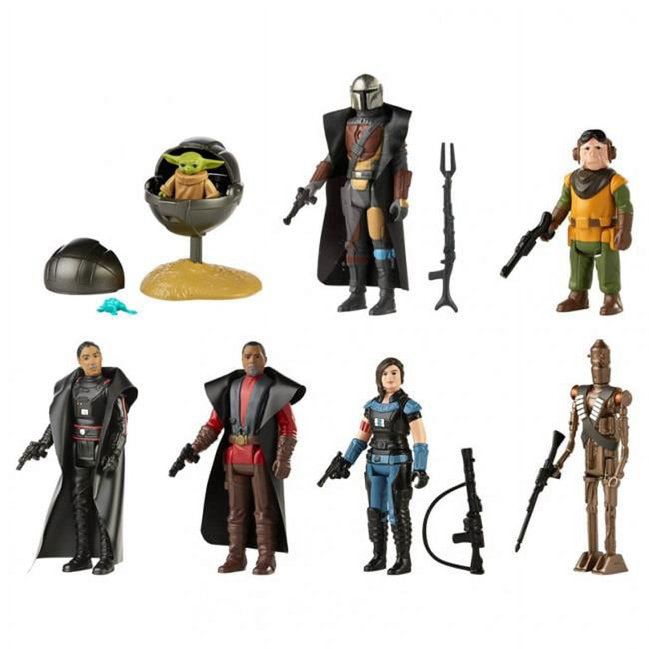 Picture of Hasbro HSBF0937 Star Wars BK Ser Mandalorian Retro Assorted Action Figure - Pack of 8