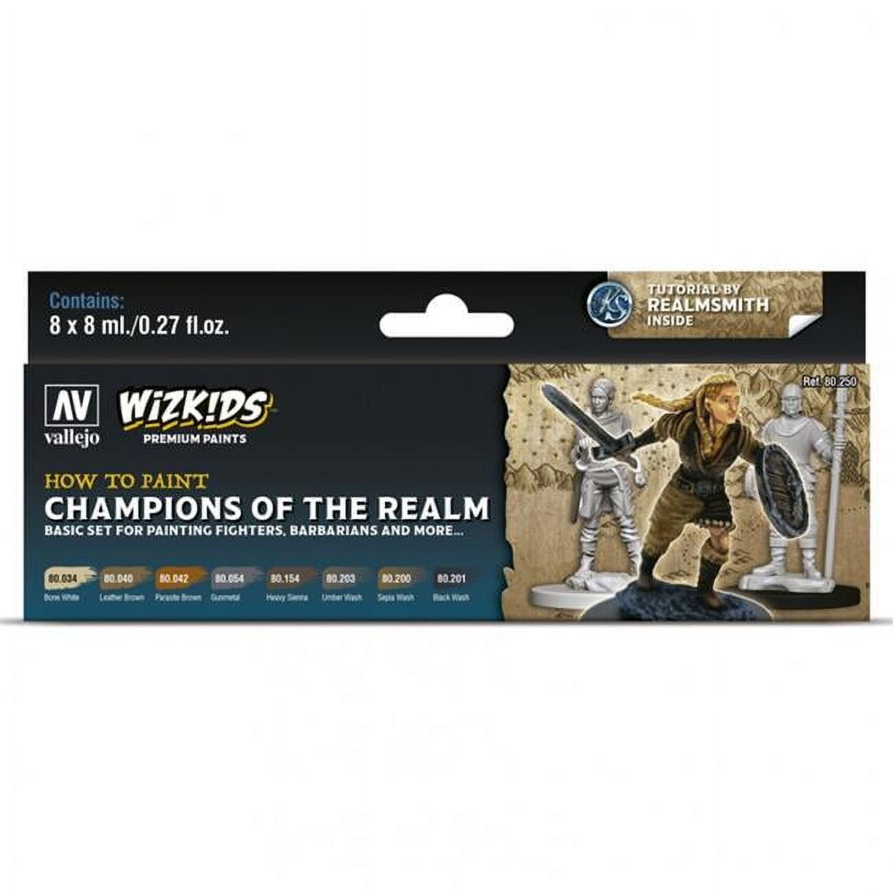Picture of Acrylicos Vallejo VJP80250 WizKids Premium Champions of the Realm Paint