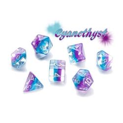 GKGE0530 Cube Eclipse Cyanethyst Dice - Set of 7