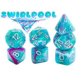Picture of Gate Keeper Games GKGAE317 Cube Aether - Swirlpool Dice Bags - Set of 7
