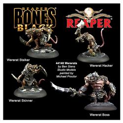 REM44148 Bones BK Wererats Miniature Game - Pack of 4