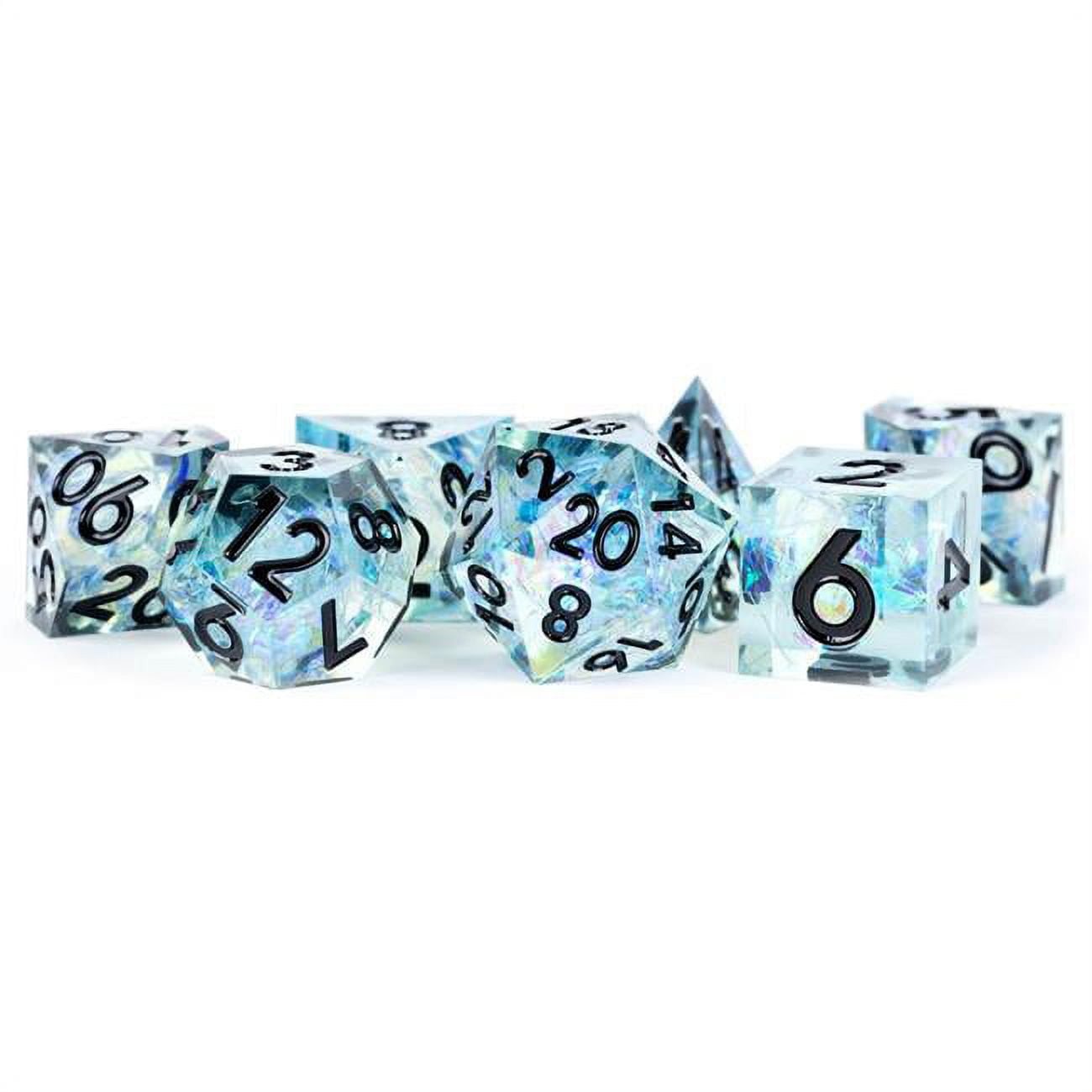 7-Set Sharp Edge Resin - Captured Frost Dice Game