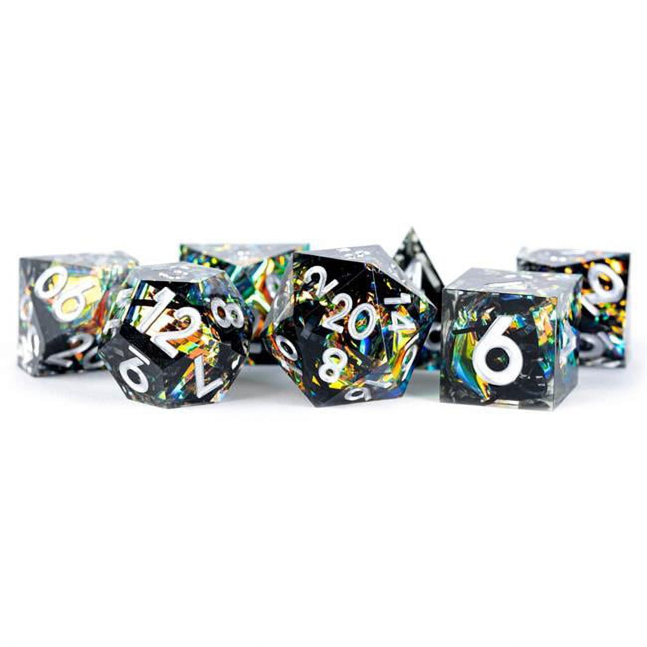 7-Set Sharp Edge Resin - Simmering Coal Dice Game