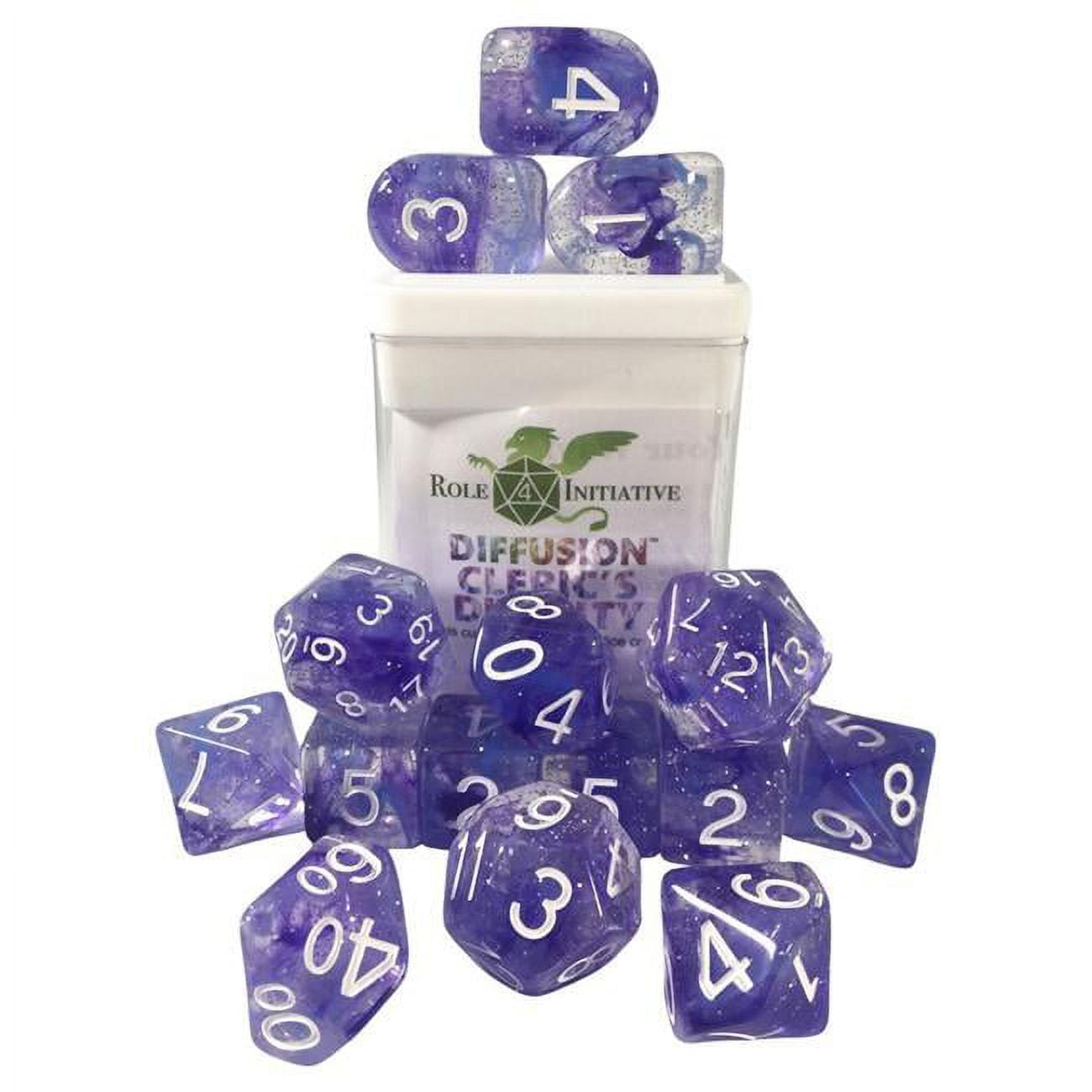 Picture of Role 4 Initiative R4I50523-FC Diffusion Dice&#44; Clerics Divinity & White - Set of 15
