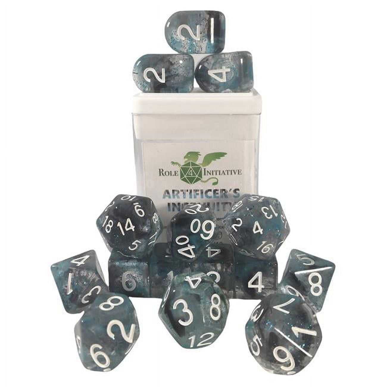 Picture of Role 4 Initiative R4I50541-FC Diffusion Dice&#44; Artificers Ingenuity & White - Set of 15