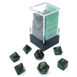 Picture of Chessex CHX20415 Cube Mini Dice Set&#44; Jade & Gold Number