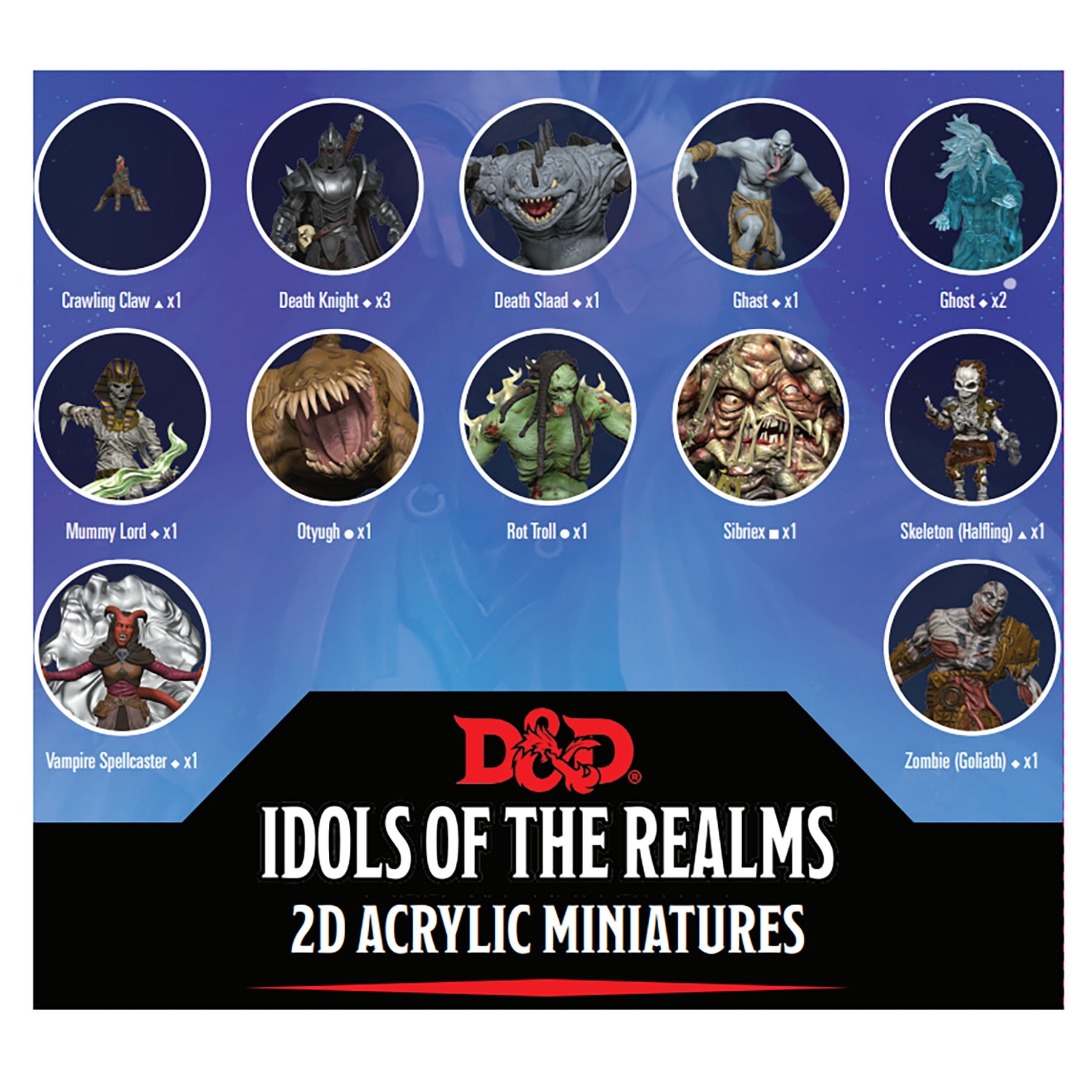 Picture of WizKids WZK94510 Dungeons & Dragons Icons of the Realms Boneyard 2D Miniatures Set