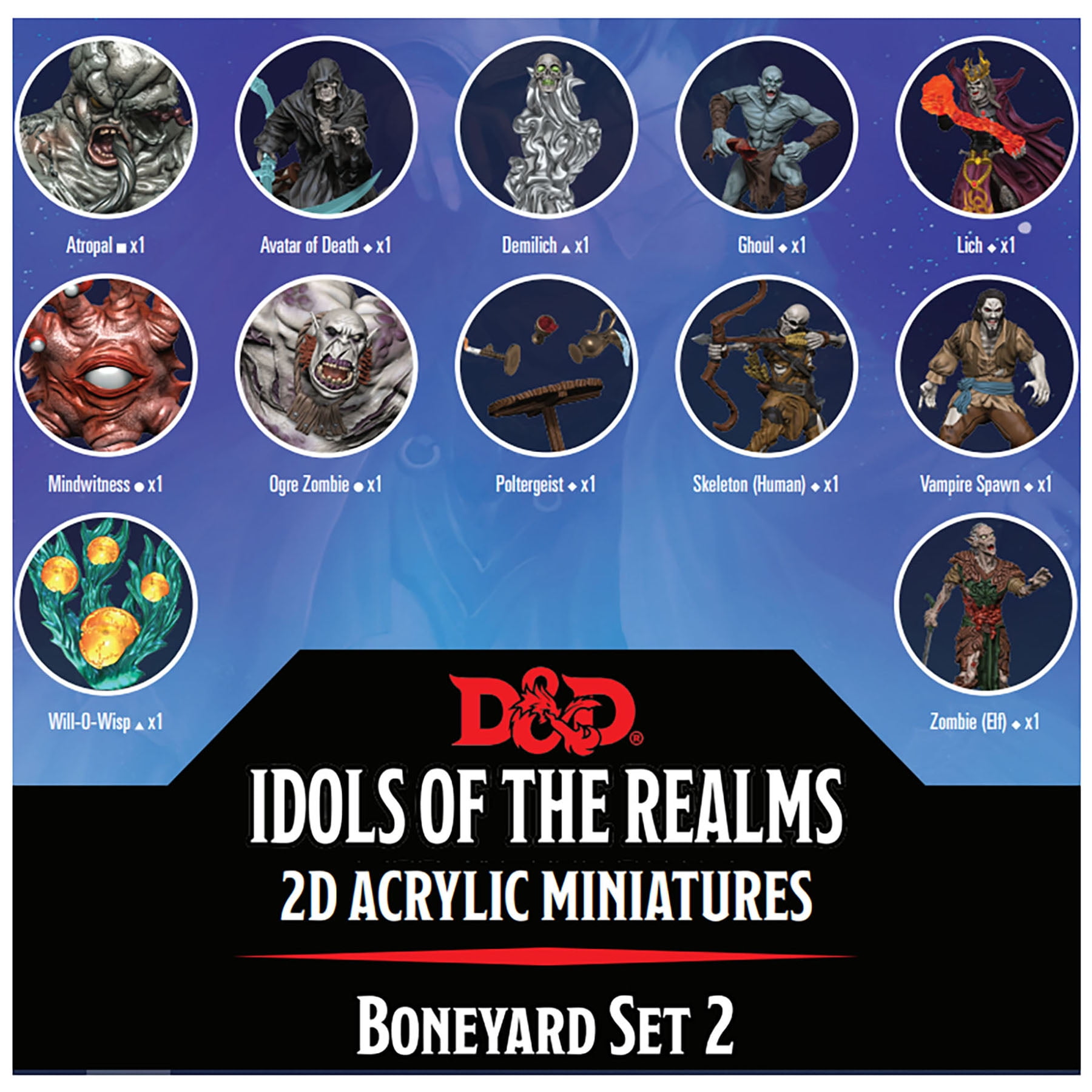 Picture of WizKids WZK94511 Dungeons & Dragons Icons of the Realms Boneyard 2D Miniatures - Set of 2