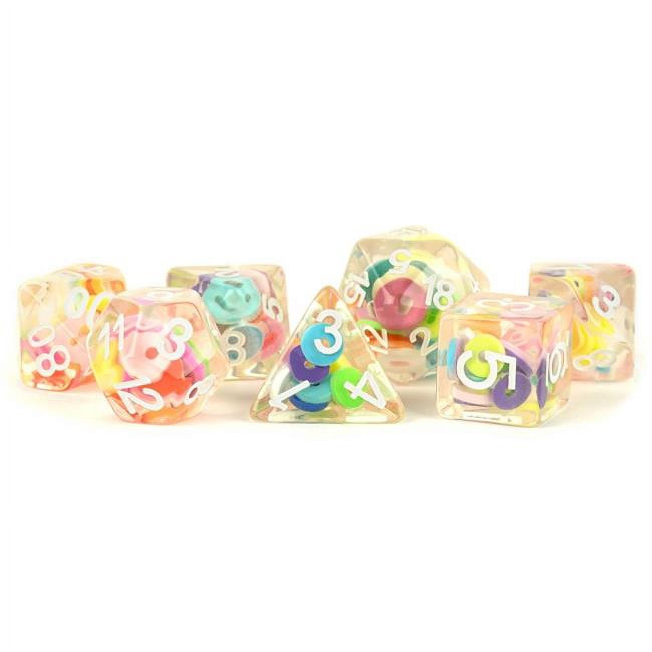 16 mm Critical Hoops Resin Poly Dice Set, Orange - Set of 7