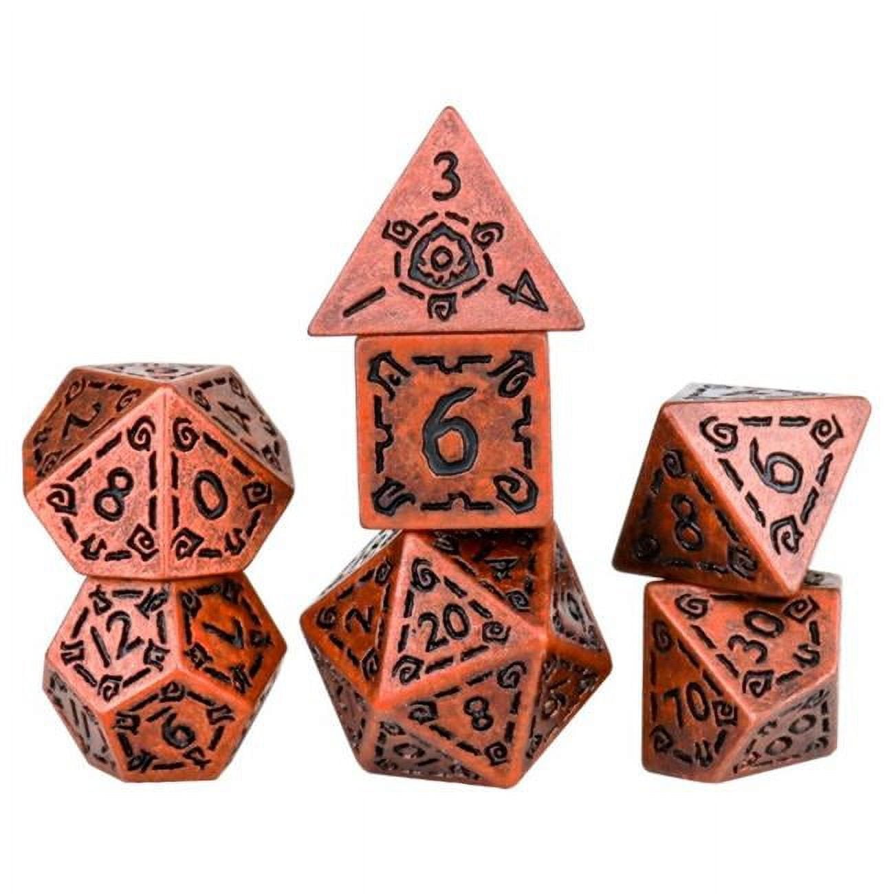 Illusory Metal Dice, Copper - Set of 7
