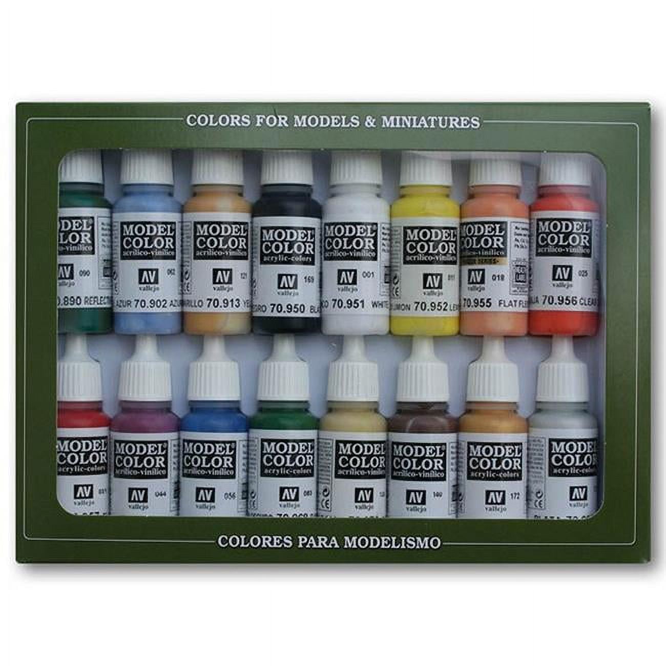 17 ml Basic Colors USA Model Paint - Set of 16