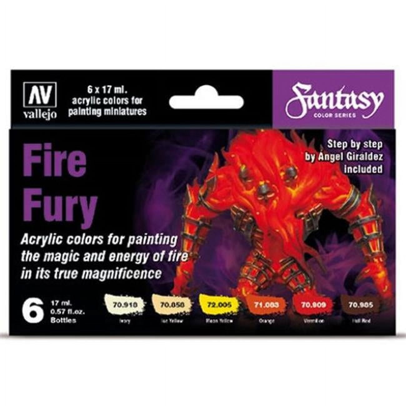 Fantasy Color Series - Fire Fury Paint - Set of 6