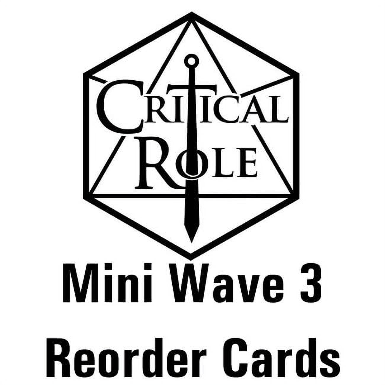 Picture of Wizkids WZK90559 Critical Role Unpainted Miniatures - W3 Retail Reorder Cards