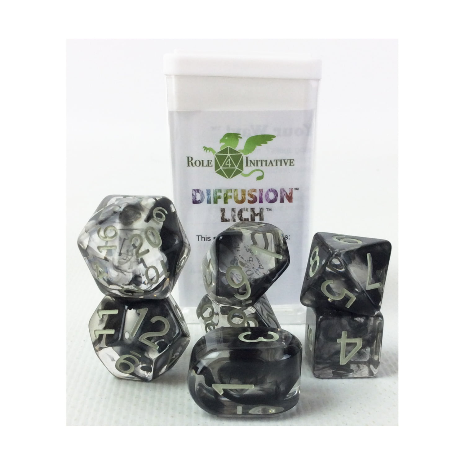 R4I50414-7C Diffusion Lich Dice - Set of 7 -  Role 4 Initiative