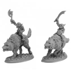 REM07041 Dungeon Dwellers Goblin Wolfriders Figure - Set of 2