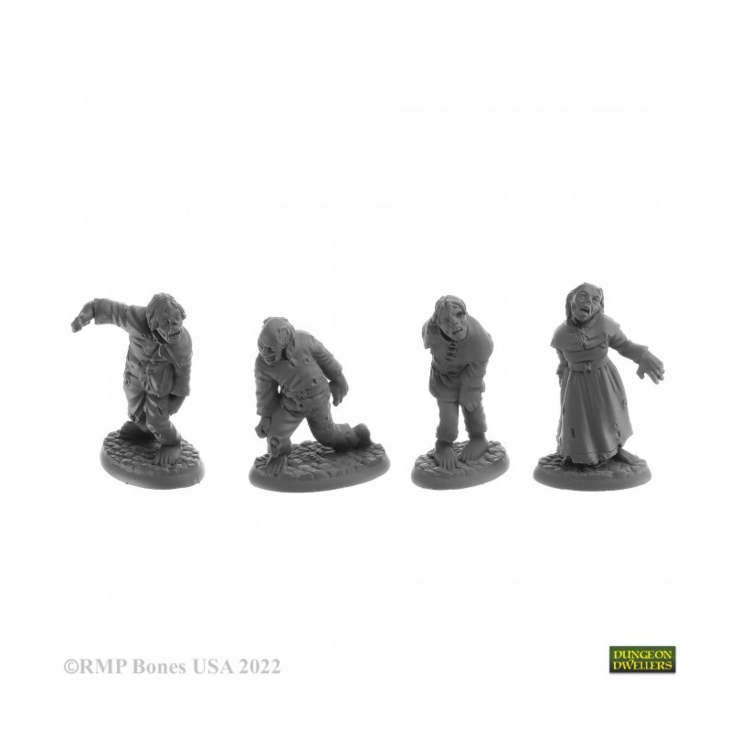Dungeon Dwellers Zombies Figure - Set of 4