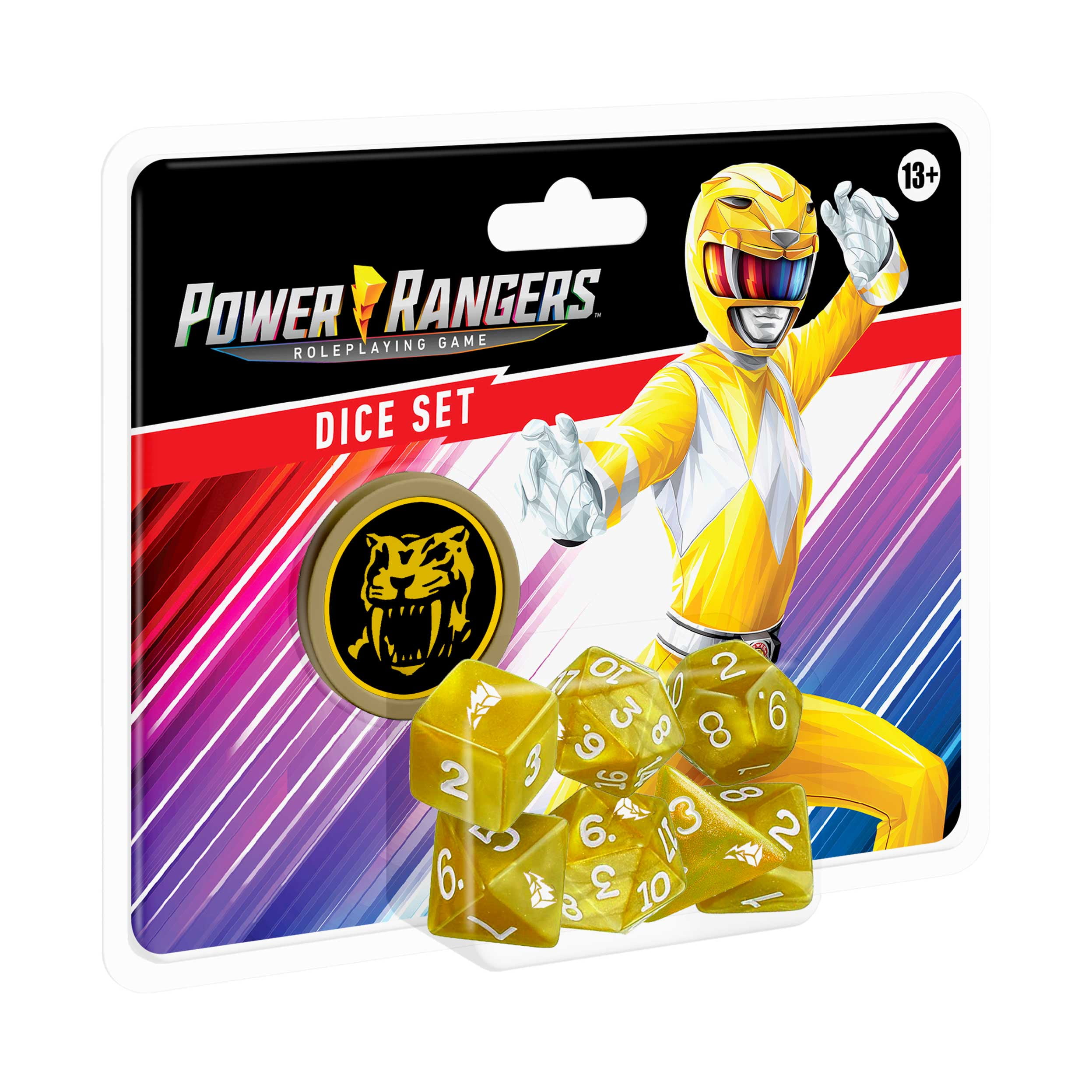 Picture of Renegade Game Studios REN02335 Power Rangers RPG Dice Set, Yellow