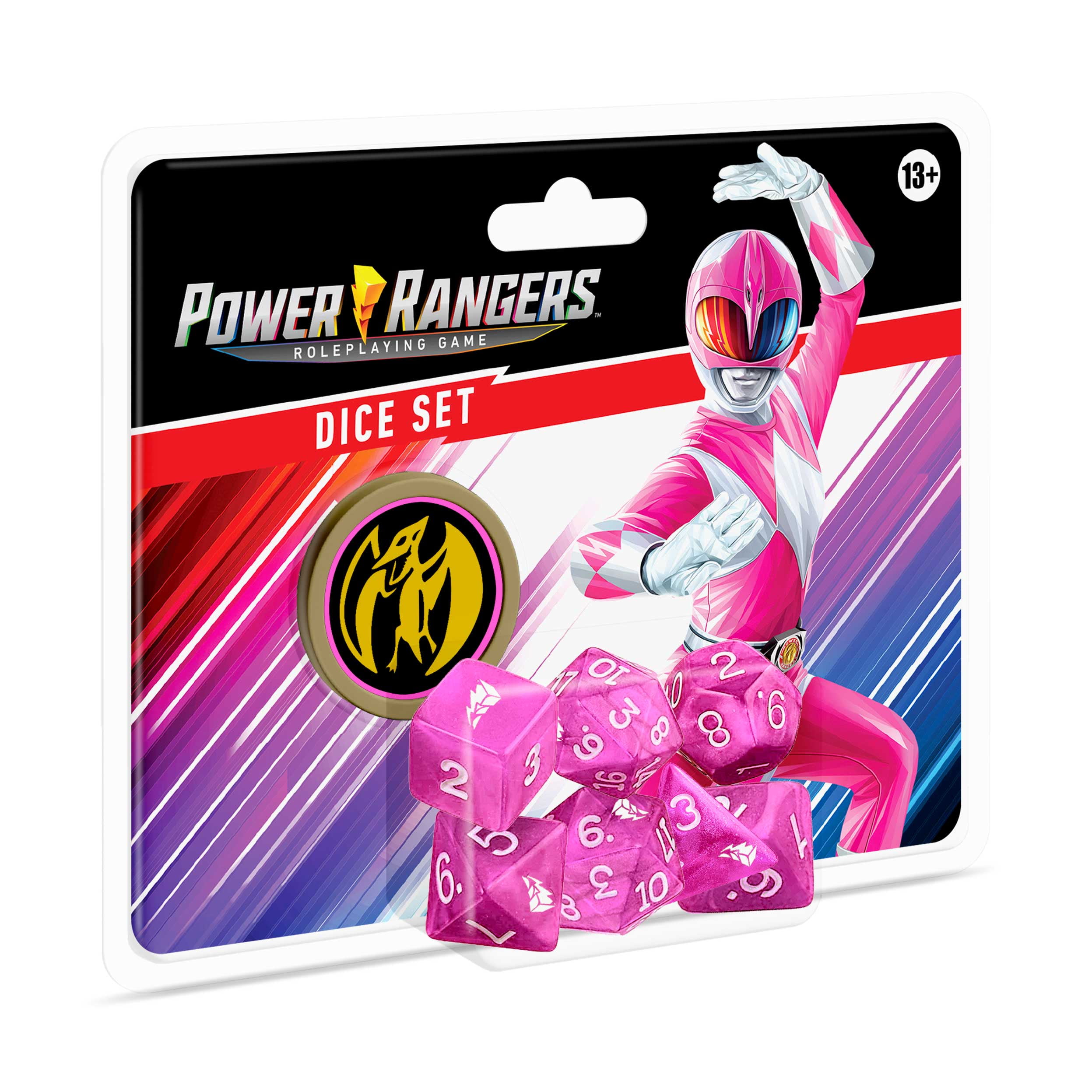 Picture of Renegade Game Studios REN02338 Power Rangers RPG Dice Set, Pink
