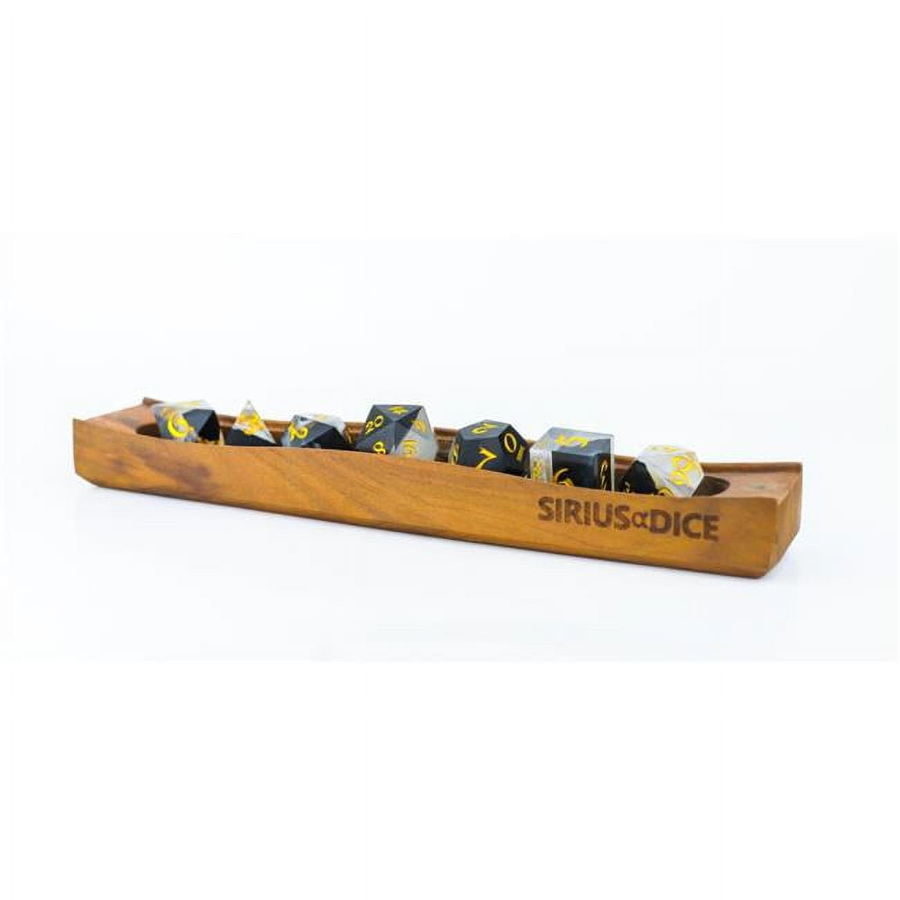 Arctic Grove Limited Edition Dice Set, Pearlescent White Walnut - Set of 7